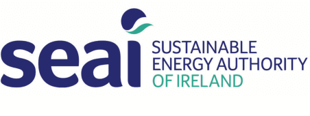 Seal logo with text 'Sustainable Energy Authority of Ireland' and a stylized wave and sun symbol above.