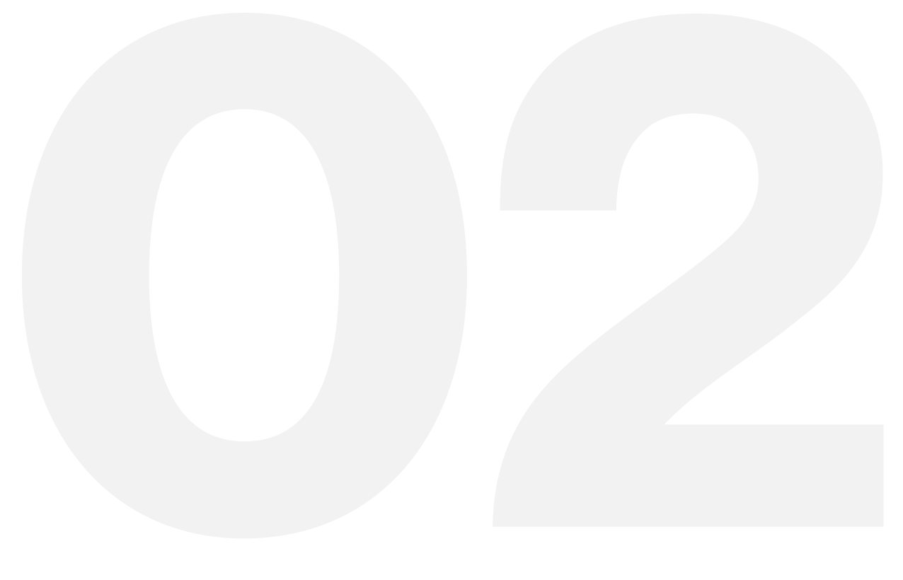 Large gray number 0 and 2 on a black background.