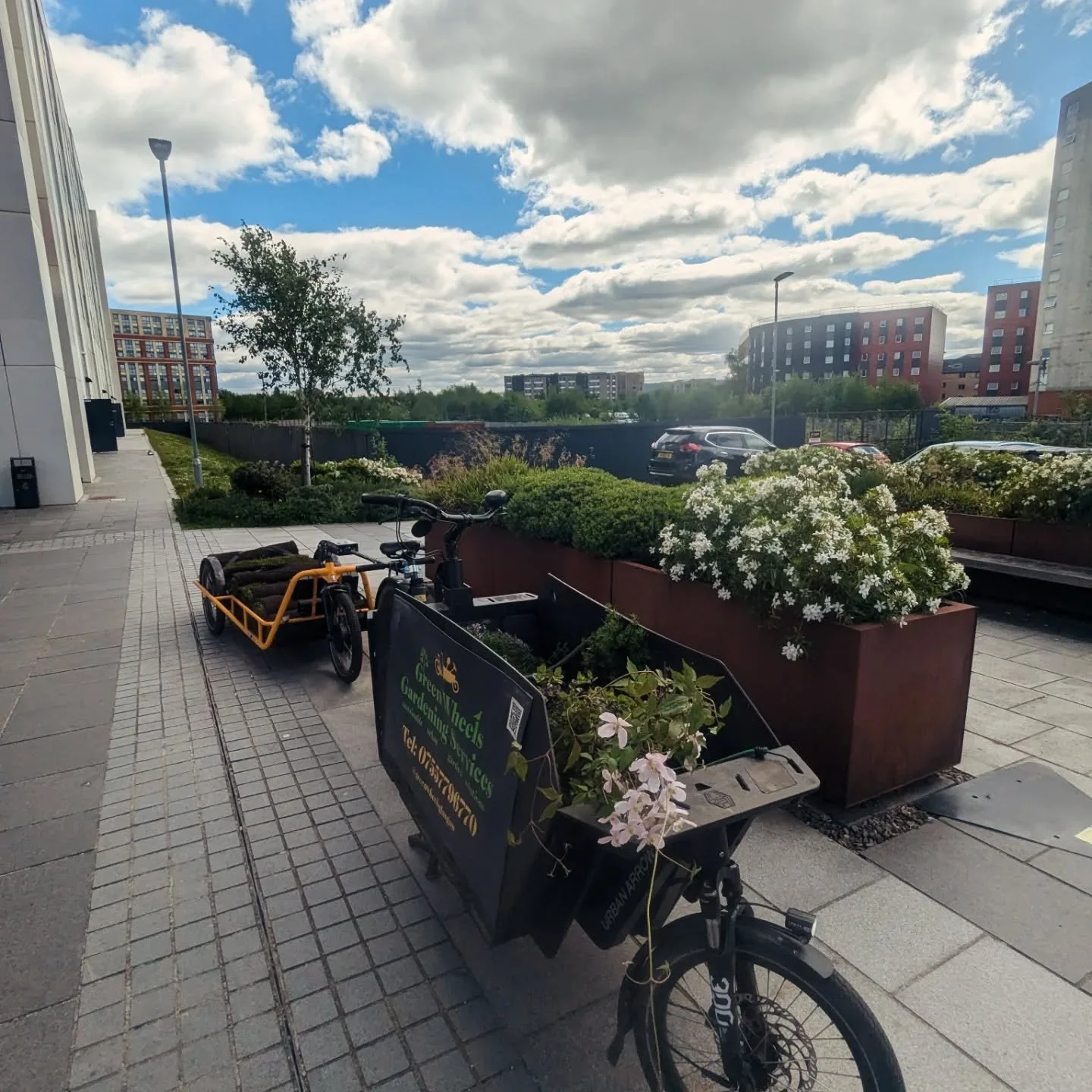 Fun in the Sun: Turfing and Planting delivered by Cargo Bike