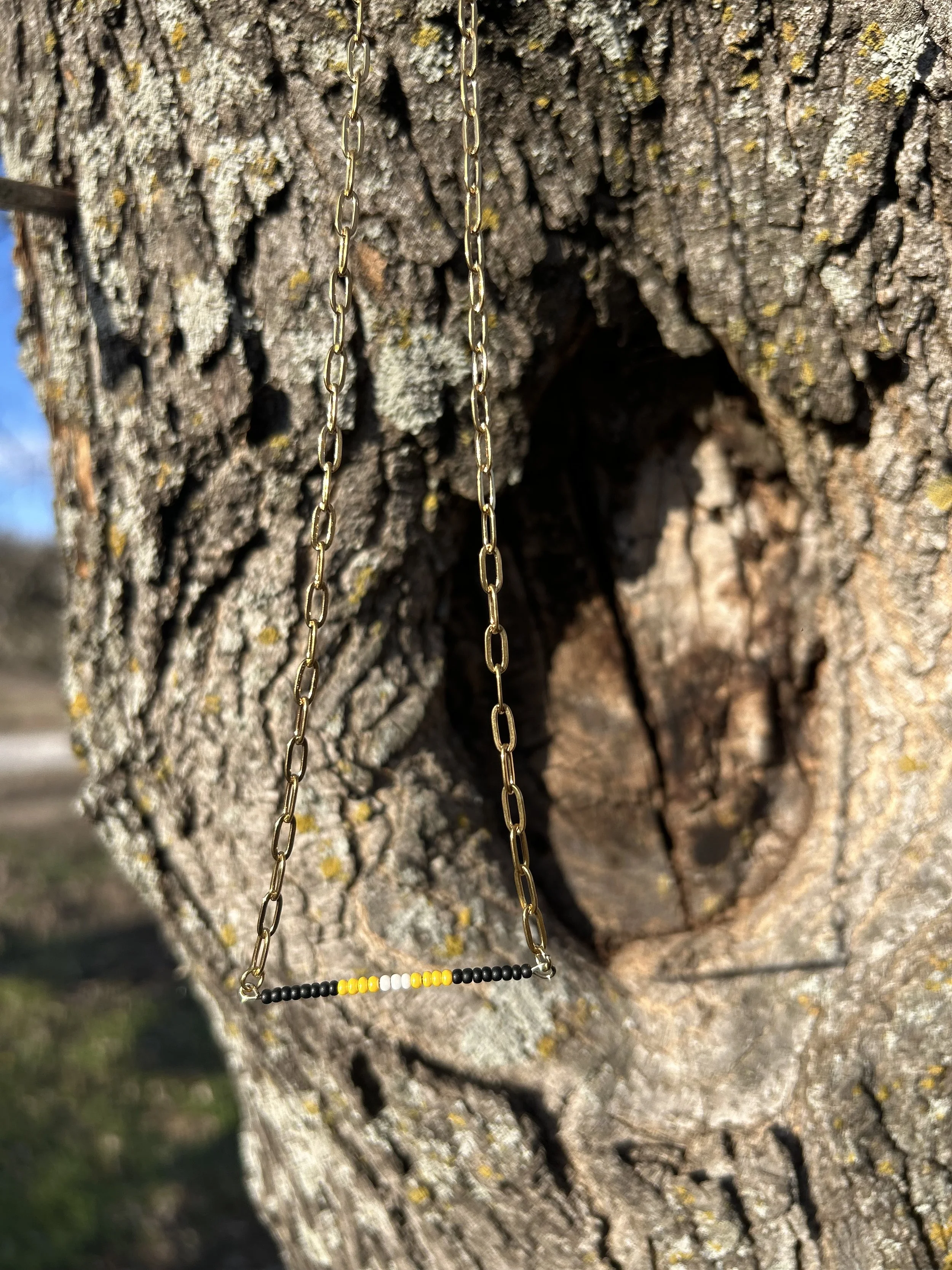 Golden Ember Bar Necklace GOLD