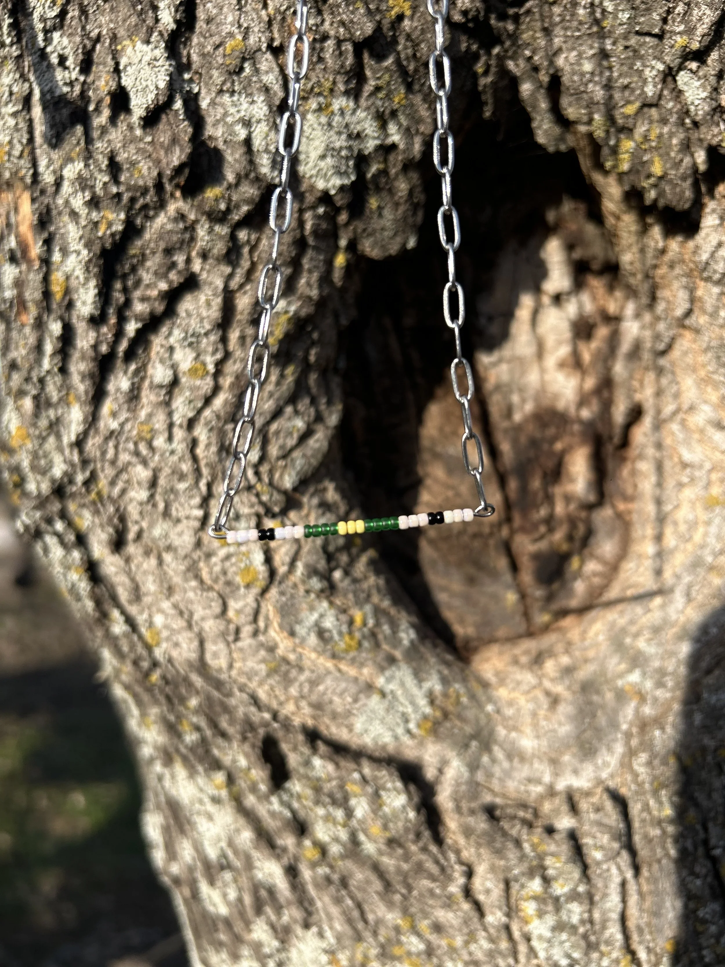 Evergreen Horizon Bar Necklace