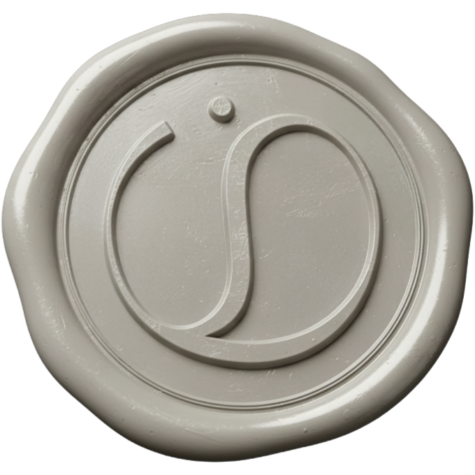 Un bouchon de bouteille blanc avec un symbole en relief représentant un serpent en forme d'esquisse