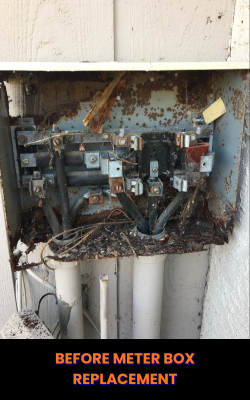 Old meter box in need of replacing in Deleware
