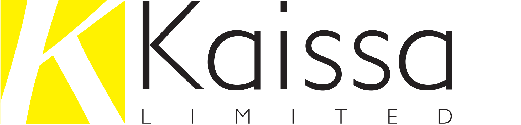 Kaissa Limited logo with a yellow square and large white letter K on the left, and the company name in black text on the right.