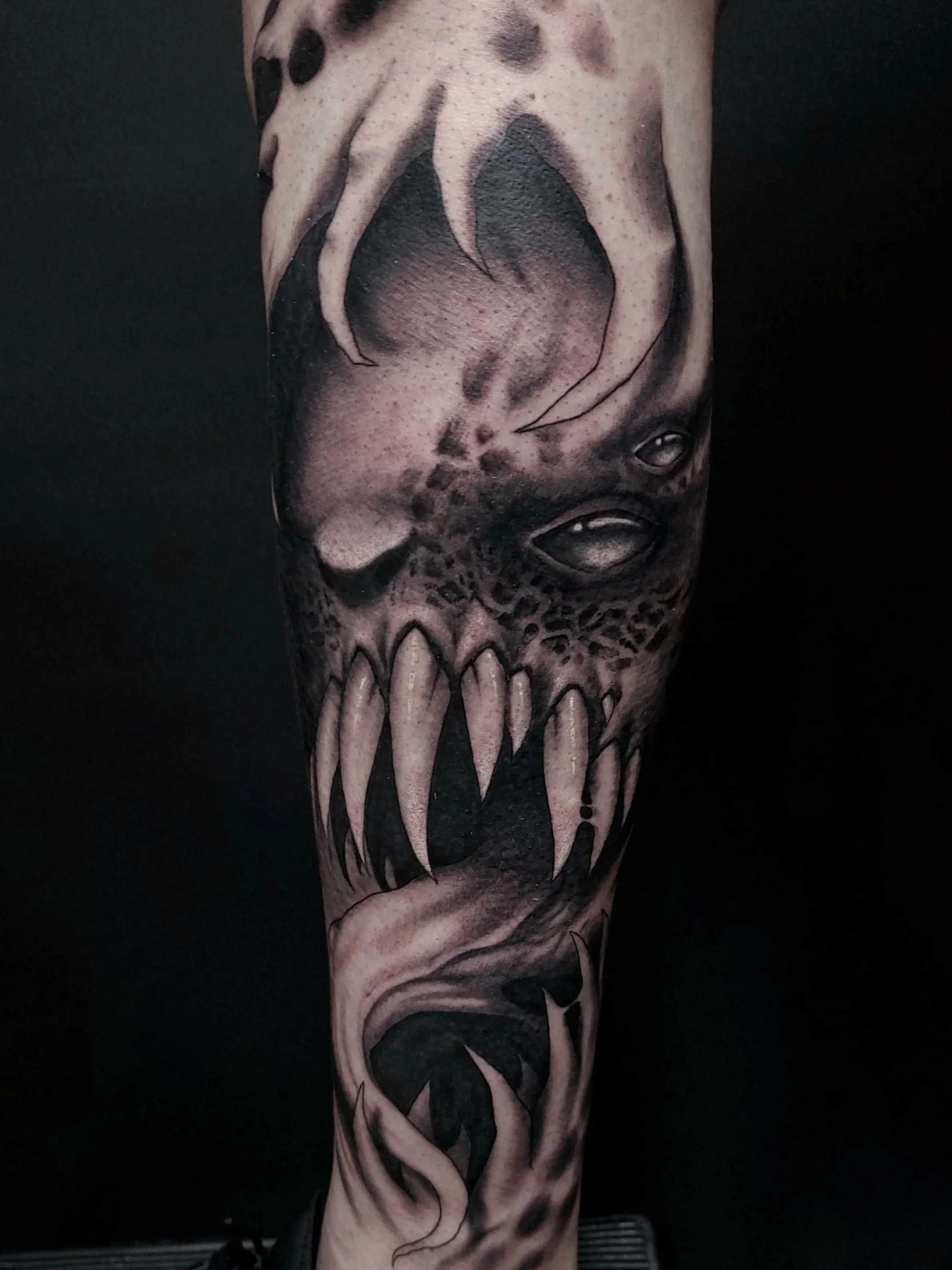 Freehand Demon Tattoo