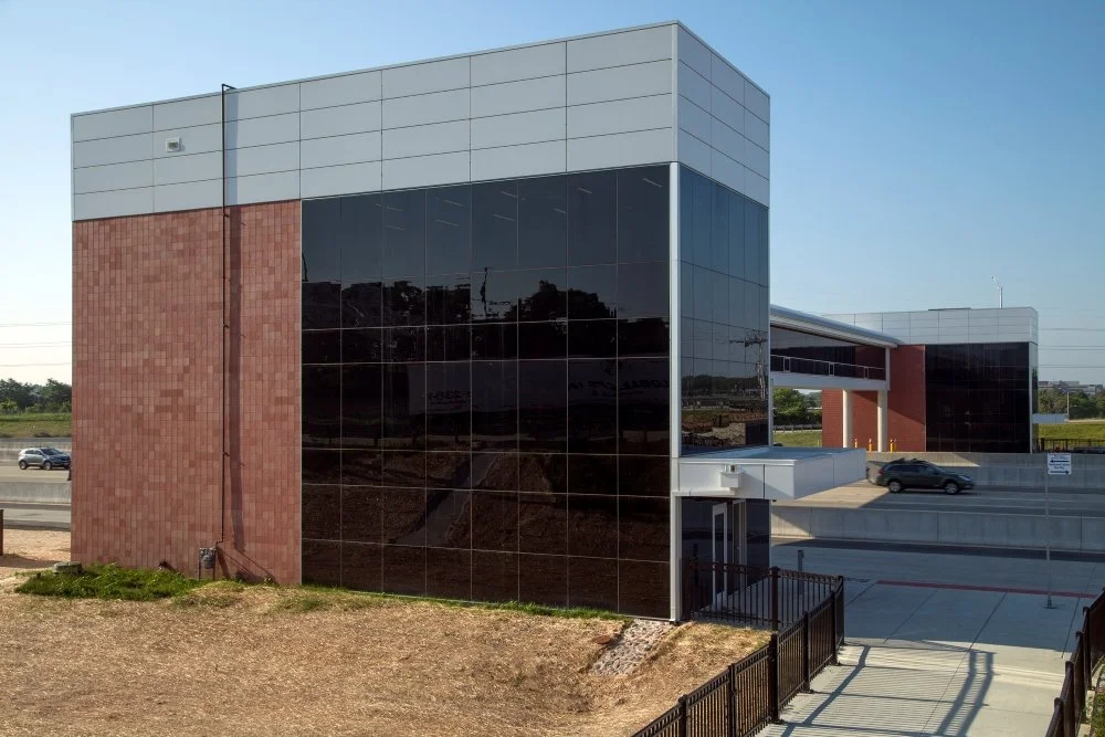 Barrington Road Pedestrian Bridge and Access Building Side View