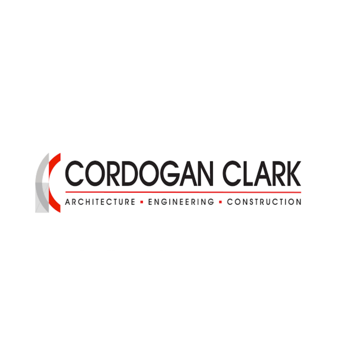 Company logo for Cordogan Clark featuring stylized architectural elements and text with the words 'Architecture, Engineering, Construction'.