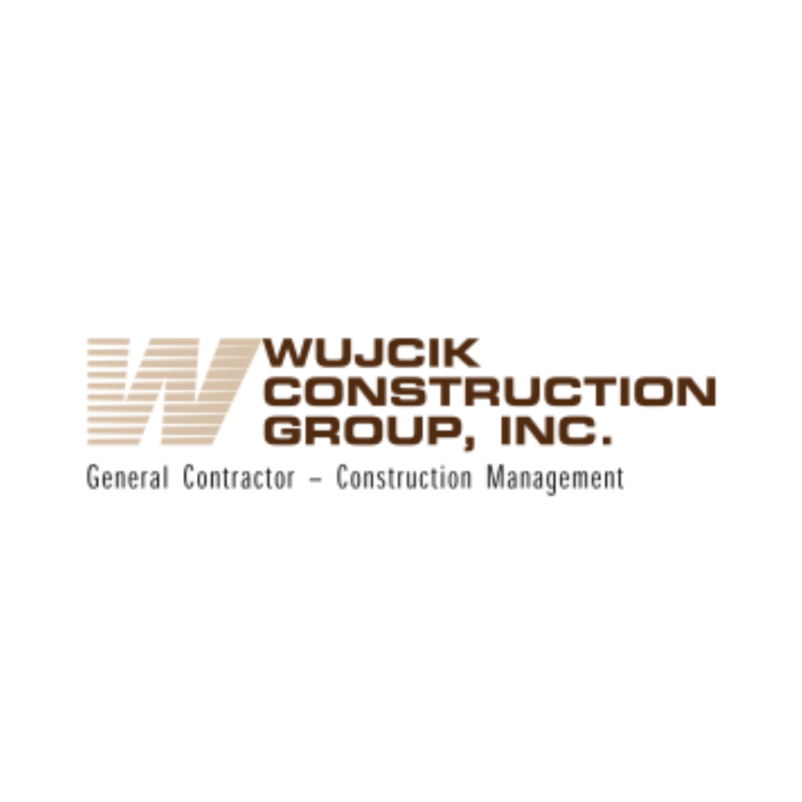 Wujcik Construction Group logo with company name and tagline: General Contractor - Construction Management.