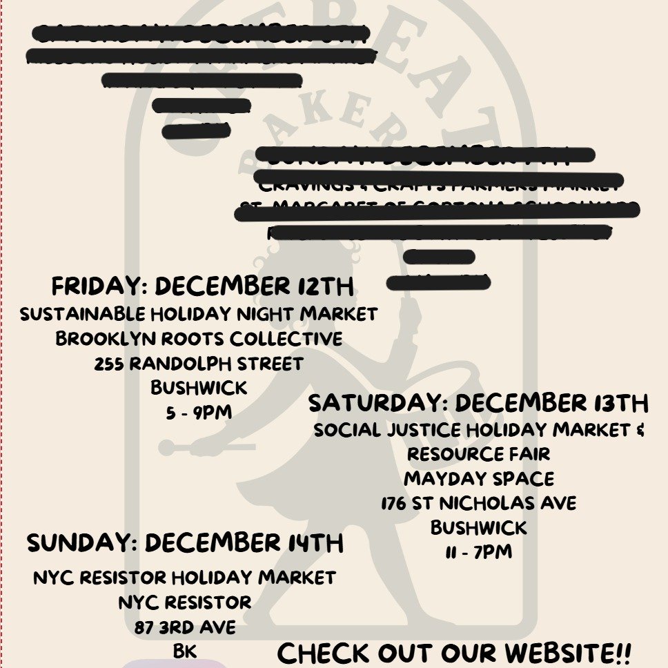 🌿 Bushwick we&rsquo;re popping up THIS FRIDAY, SATURDAY AND SUNDAY!!!!

GET READY!!!

Friday: 
We&rsquo;ll be vending at the Zero Waste Sustainable Holiday Night Market, a perfect spot to shop local, support small makers, and grab some Offbeat treat