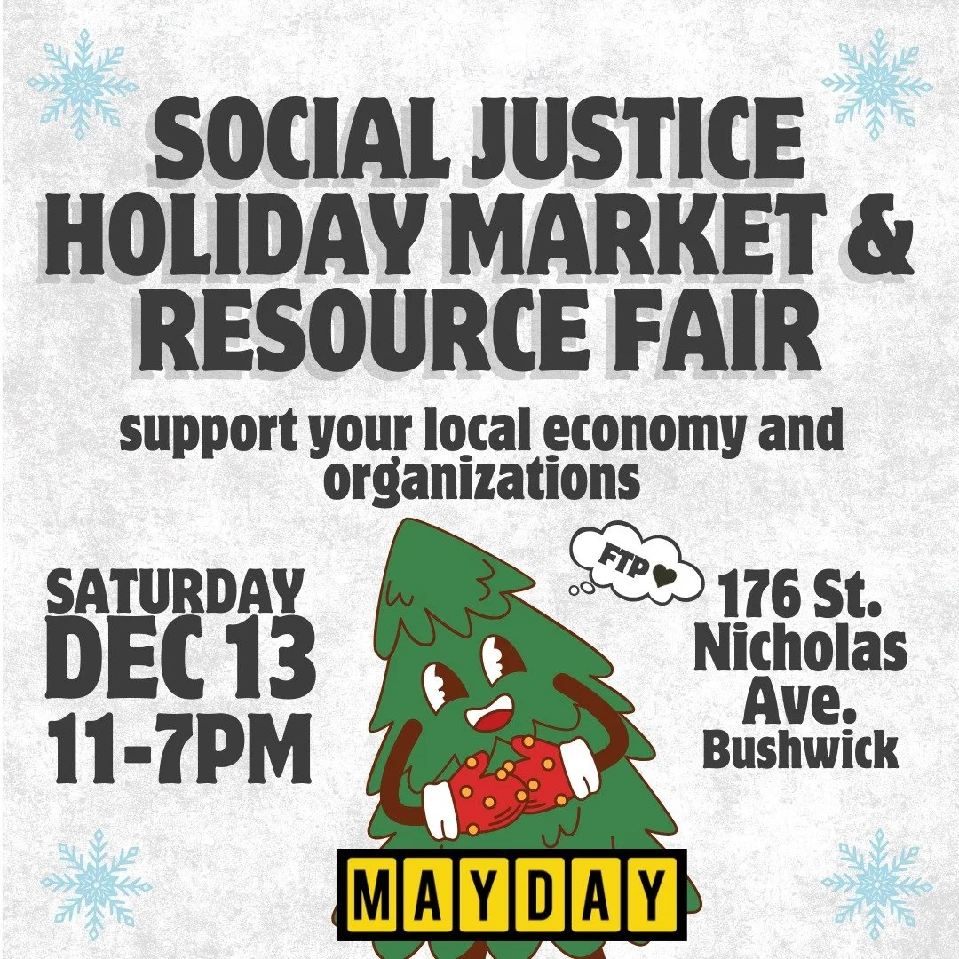 We&rsquo;re coming to you this Saturday!

We&rsquo;re vending @maydayspace that all-ages community hub in #bushwick that brings people together with art, music, activism, and heart. 

🍪 We&rsquo;ll have fresh #vegancookies , holiday-ready with a few