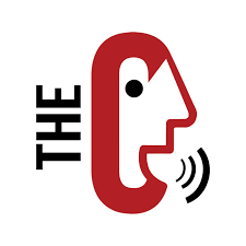 Logo with the word 'THE' and a stylized face with a speech bubble.