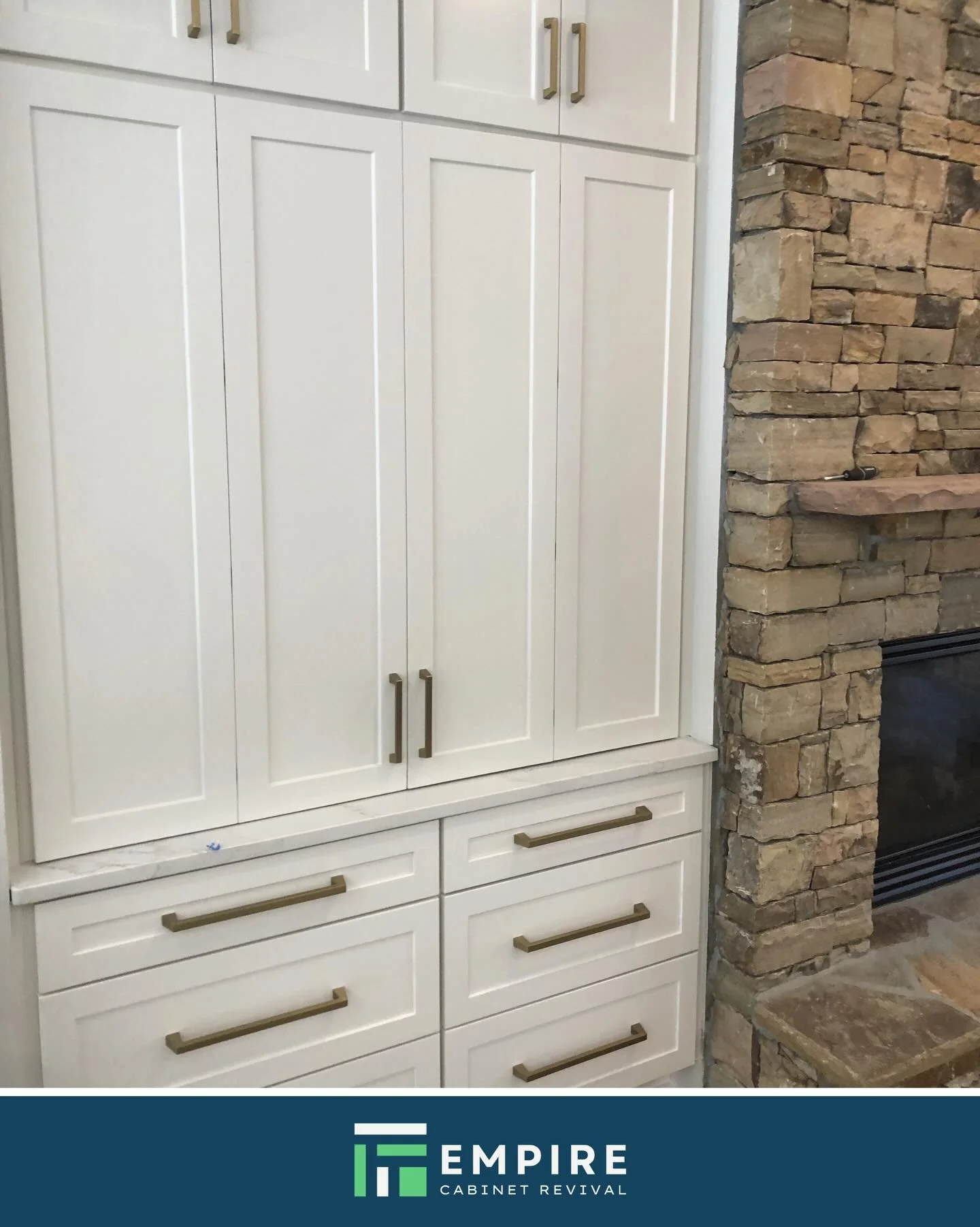 Tall cabinets set the tone for an entire kitchen. A smooth, durable finish helps them feel integrated into the space instead of standing out for the wrong reasons.

|| empirecabinetrevival.com