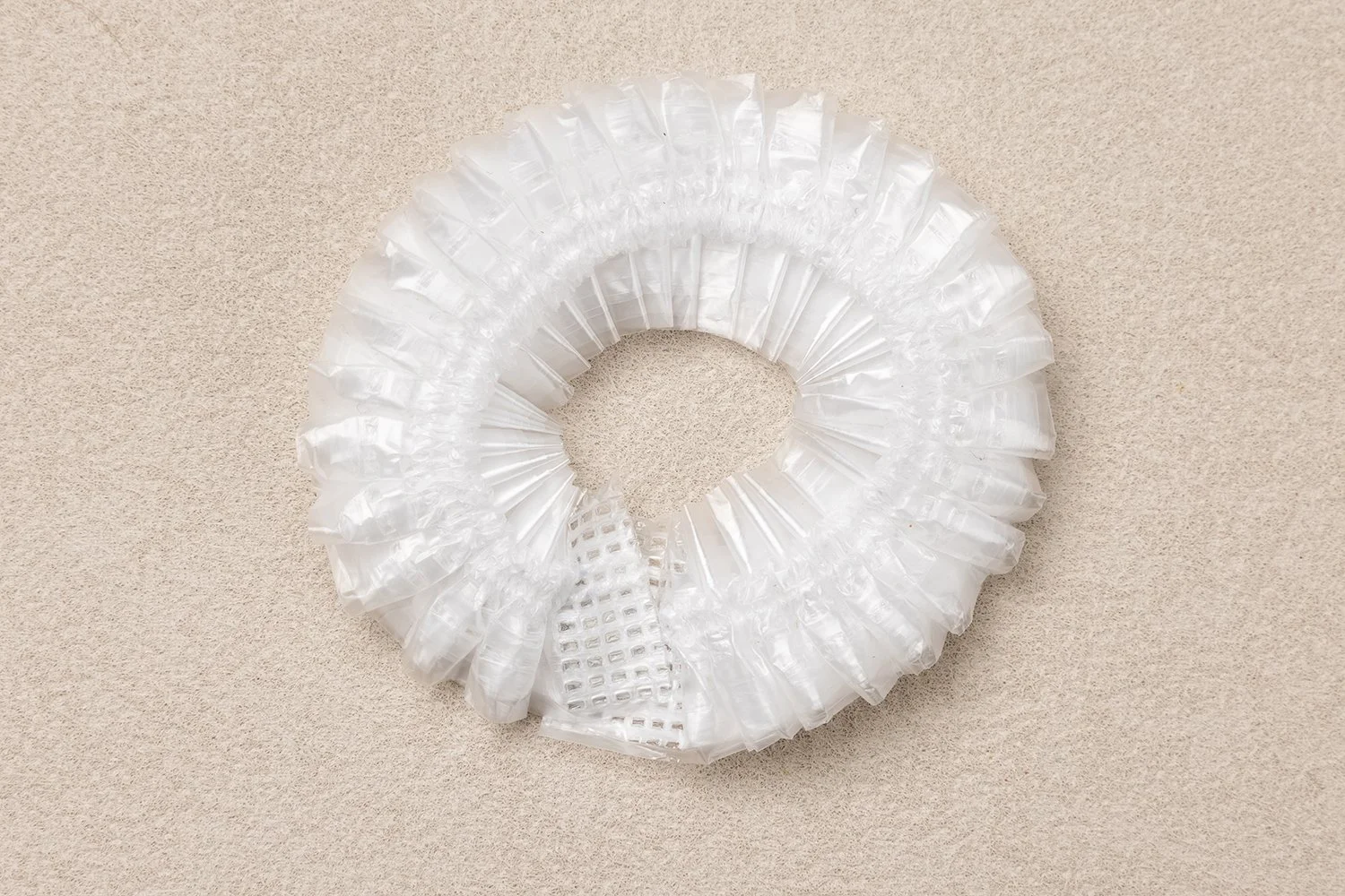 SC-001　シャワーキャップ
フリーサイズ／素材：PEフィルム／透明タイプ／個包装：印刷入り袋または無地袋