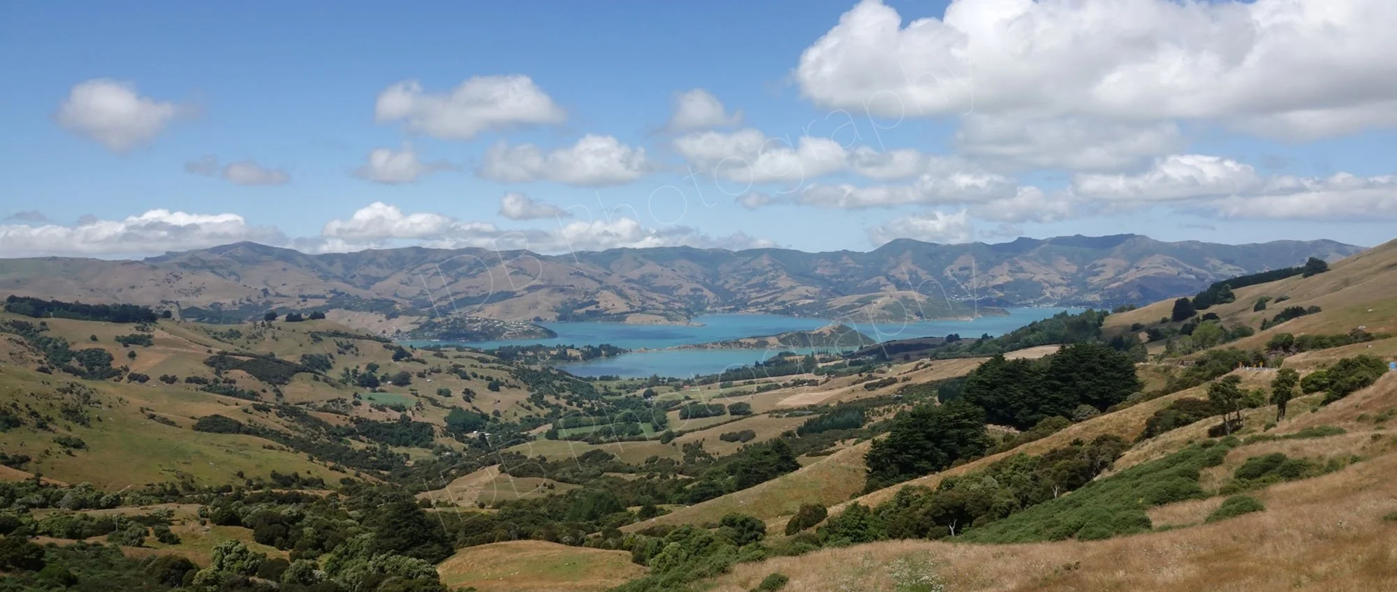 A view from the hills overlooking Akaroa Harbour, Banks Peninsula, New Zealand (3).