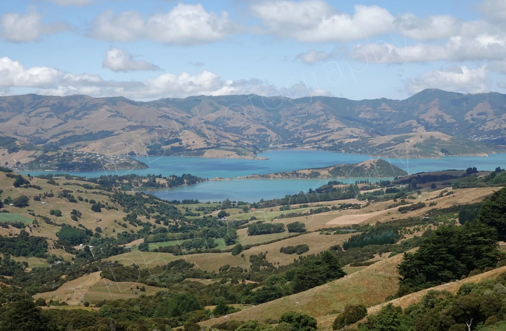 A view from the hills overlooking Akaroa Harbour, Banks Peninsula, New Zealand (2).