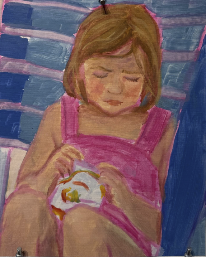 Clara Wallace, Pout About, 2026, Oil con Canvas Paper, 8 x 11"