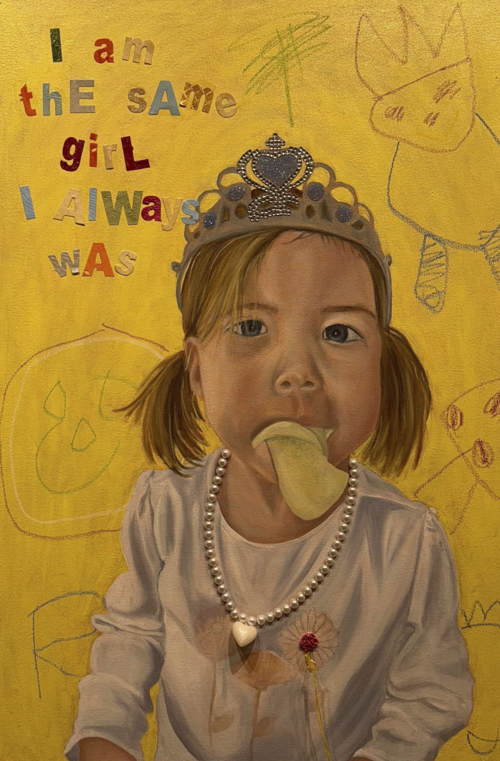 Lala, 2025, Oil and mixed media on canvas, 24 x 36"