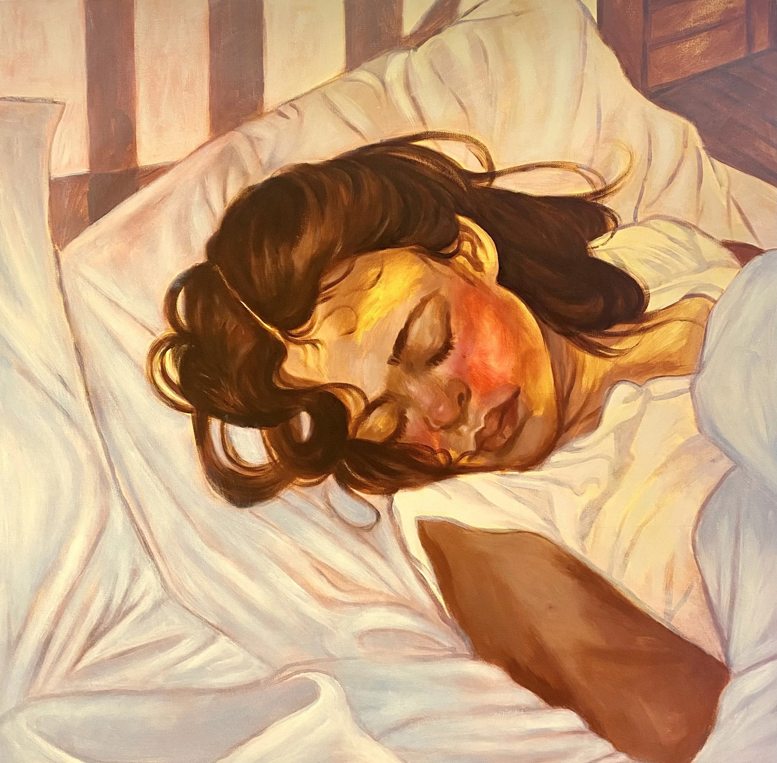 Anna Shao, Sister, 2024, Acrylic on canvas, 30" x 30"