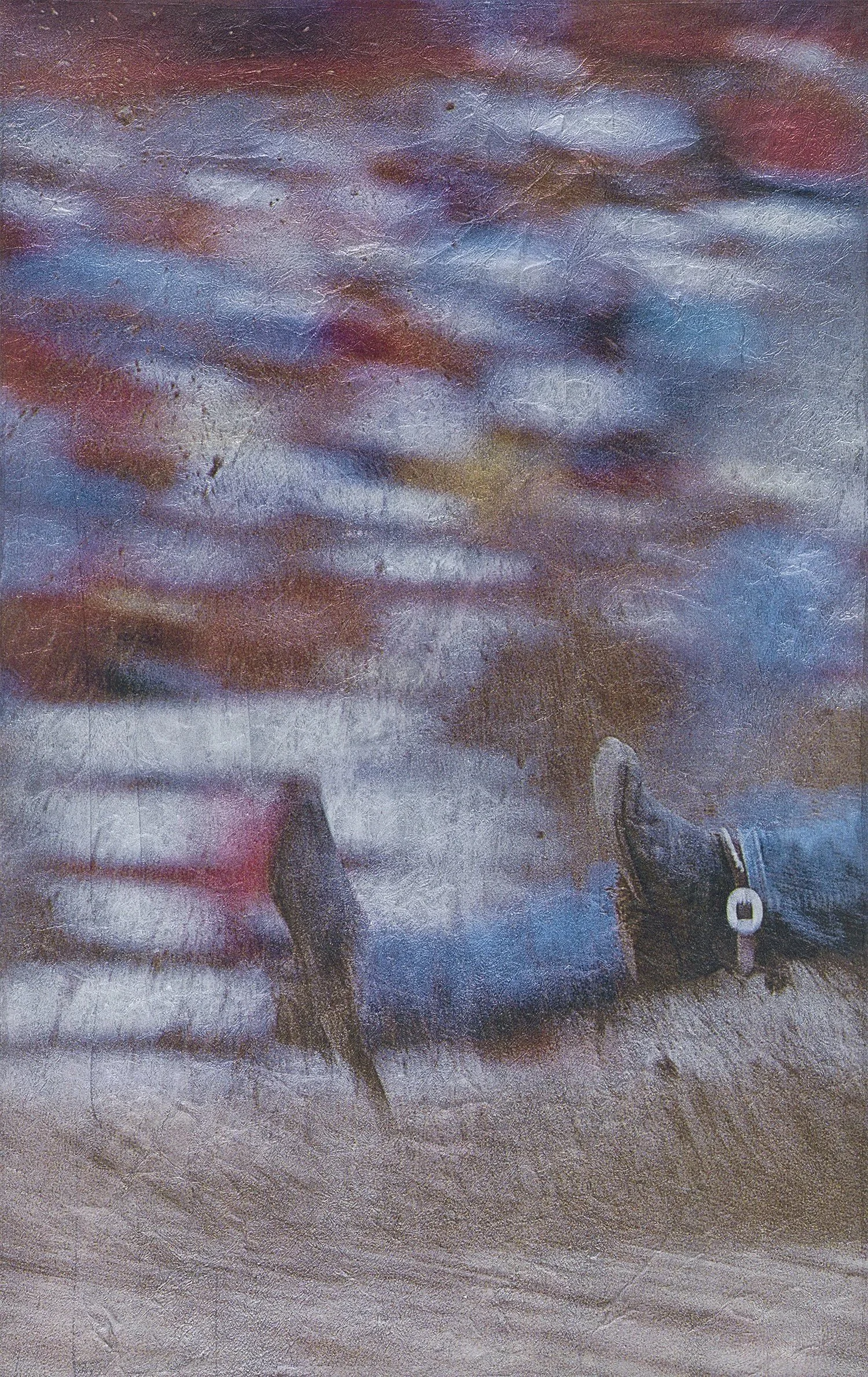 Travis Patterson -

The Fall,

2026,
Aluminum foil, gel medium, giclee receptive coating, archival pigment print on acid free paper,
21 ¾ x 30”,

$2,900