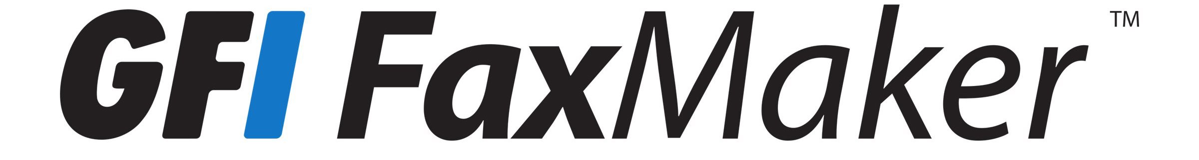 GF/ FaxMaker logo in black and blue text