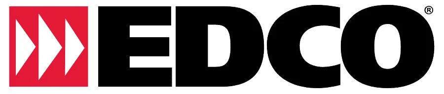 EDCO logo with red, white, and black design.