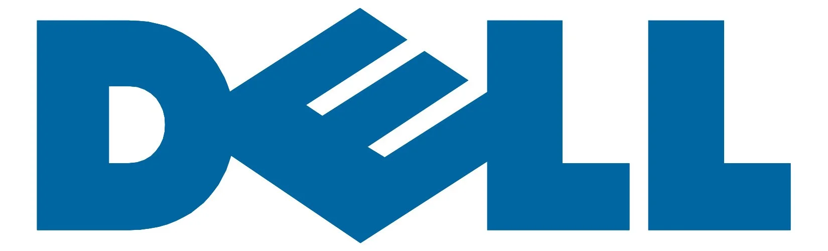 The Dell logo in blue