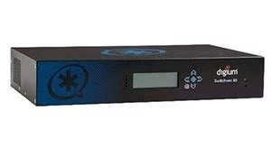 Digium Switchvox device with a digital display and control buttons