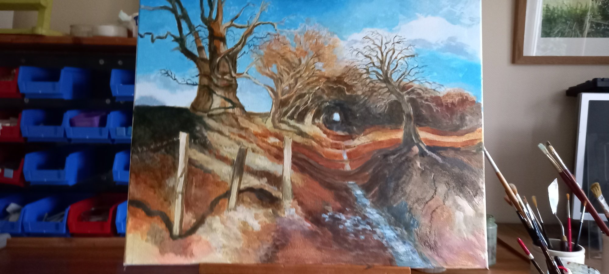 Childhood memory, acrylic