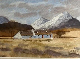 Scottish Bothy, watercolour