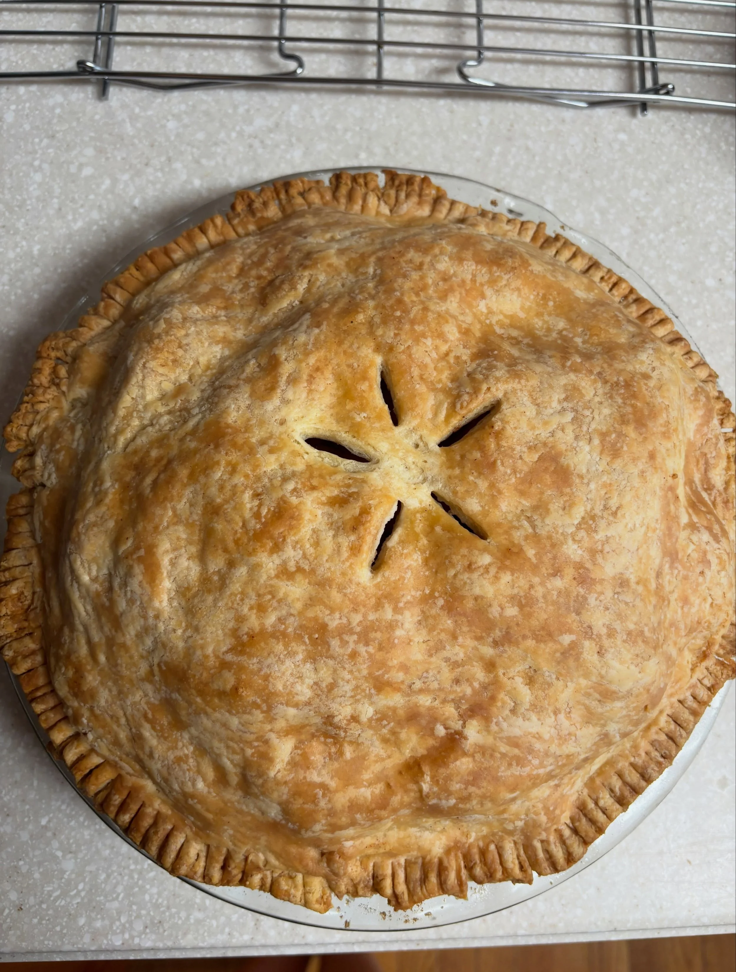My titles are now baker and pitmaster. Hope everyone had a safe and happy 4th! #massachusettsbakery #saltboxbakingco #microbakery #applepie