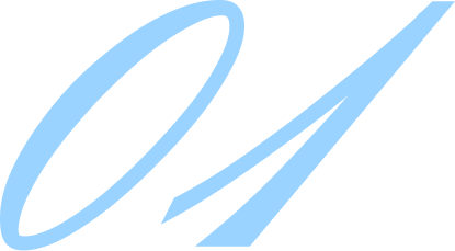 Close-up of a black calligraphy-style logo on a black background.