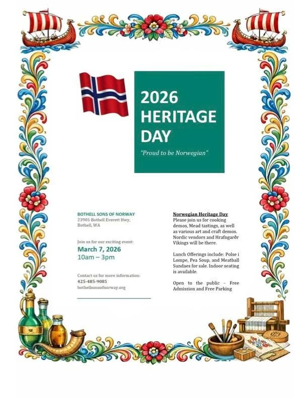 Join us as we help our guiding Ravens the Hrafngardr Vikings celebrate their heritage with the Bothell Sons of Norway!