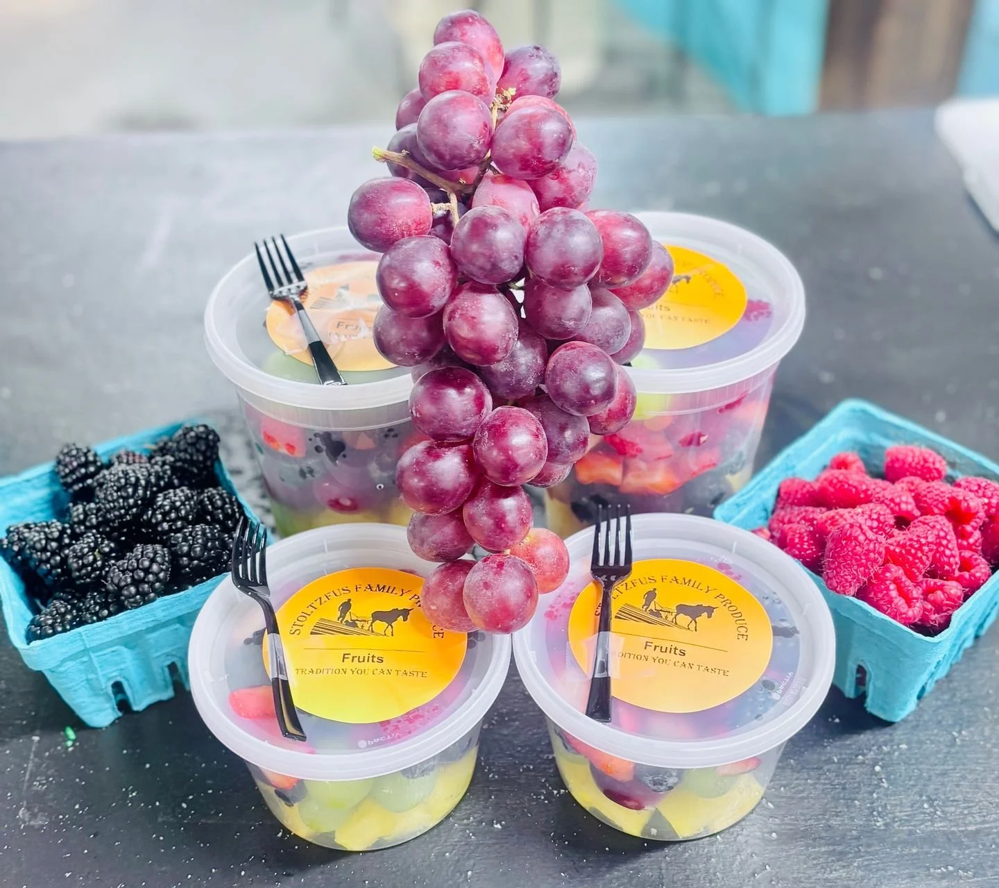 Fresh, sweet, and ready to go 🍓🍇

Stoltzfus Family Farms is offering 50% off pre-cut fruit this Thursday and Saturday &mdash; perfect for an easy snack or something refreshing while you shop the market!

Just a heads up: Stoltzfus will be closed Fr