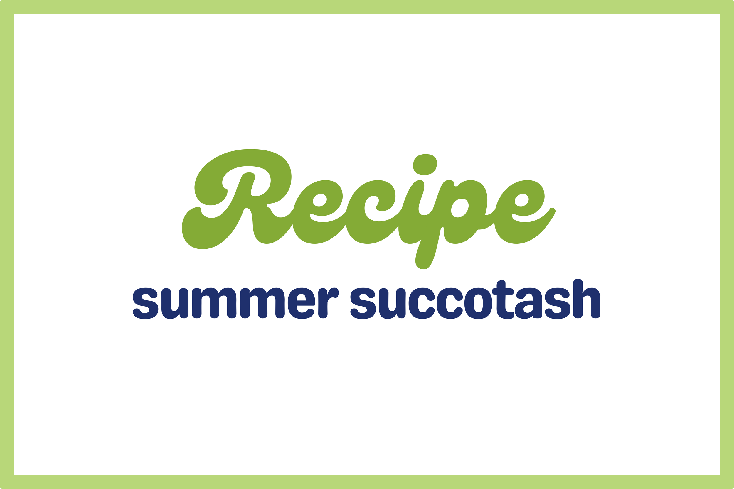 Classic Summer Succotash with Fresh Market Vegetables