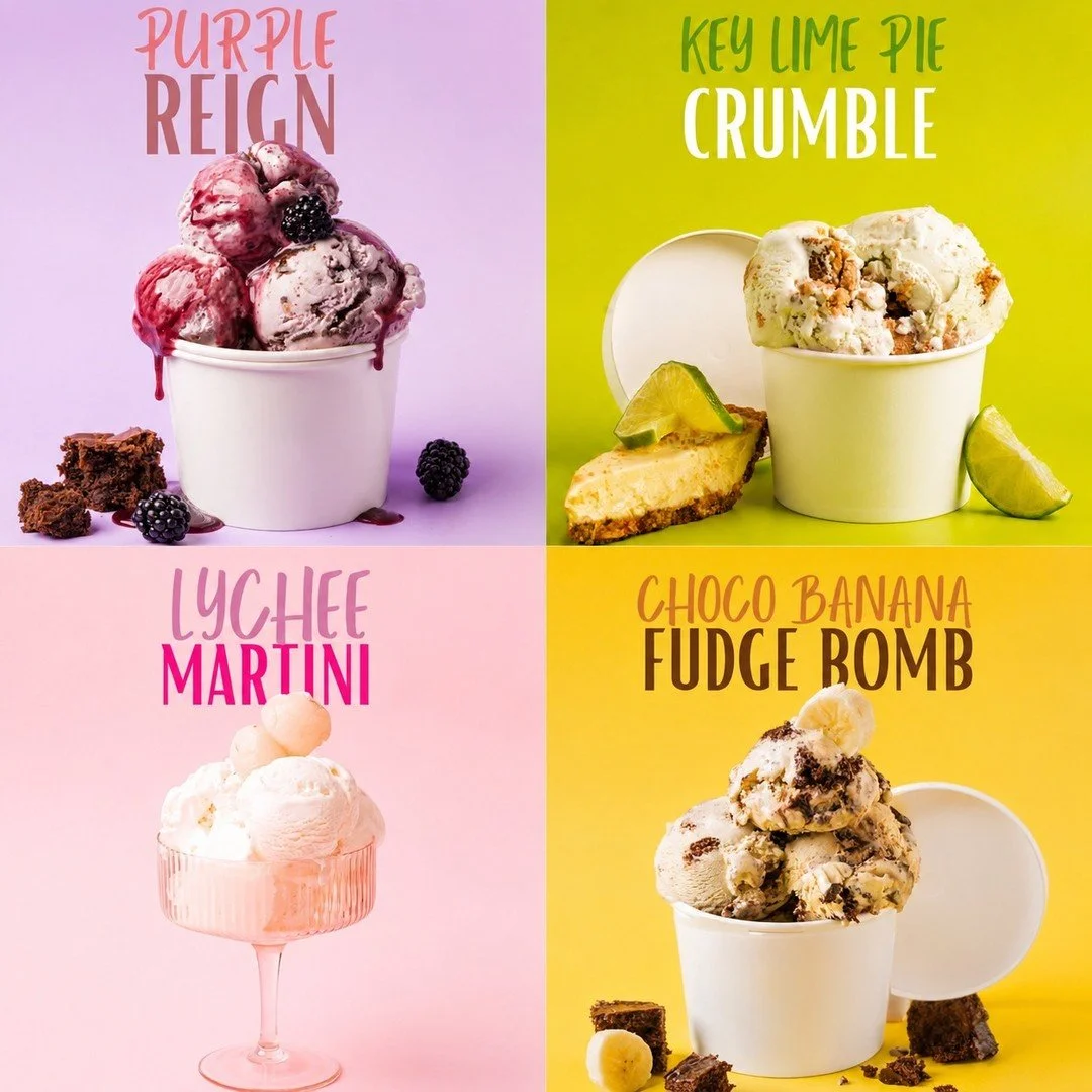 🍦 June is serving up some seriously sweet flavor! 🍦

Say hello to Chill Ice Creamery's featured flavors for the month:

💜 Purple Reign
🍋 Key Lime Pie Crumble
🍸 Lychee Martini
🍌 Choco Banana Fudge Bomb

Whether you're craving something fruity, t
