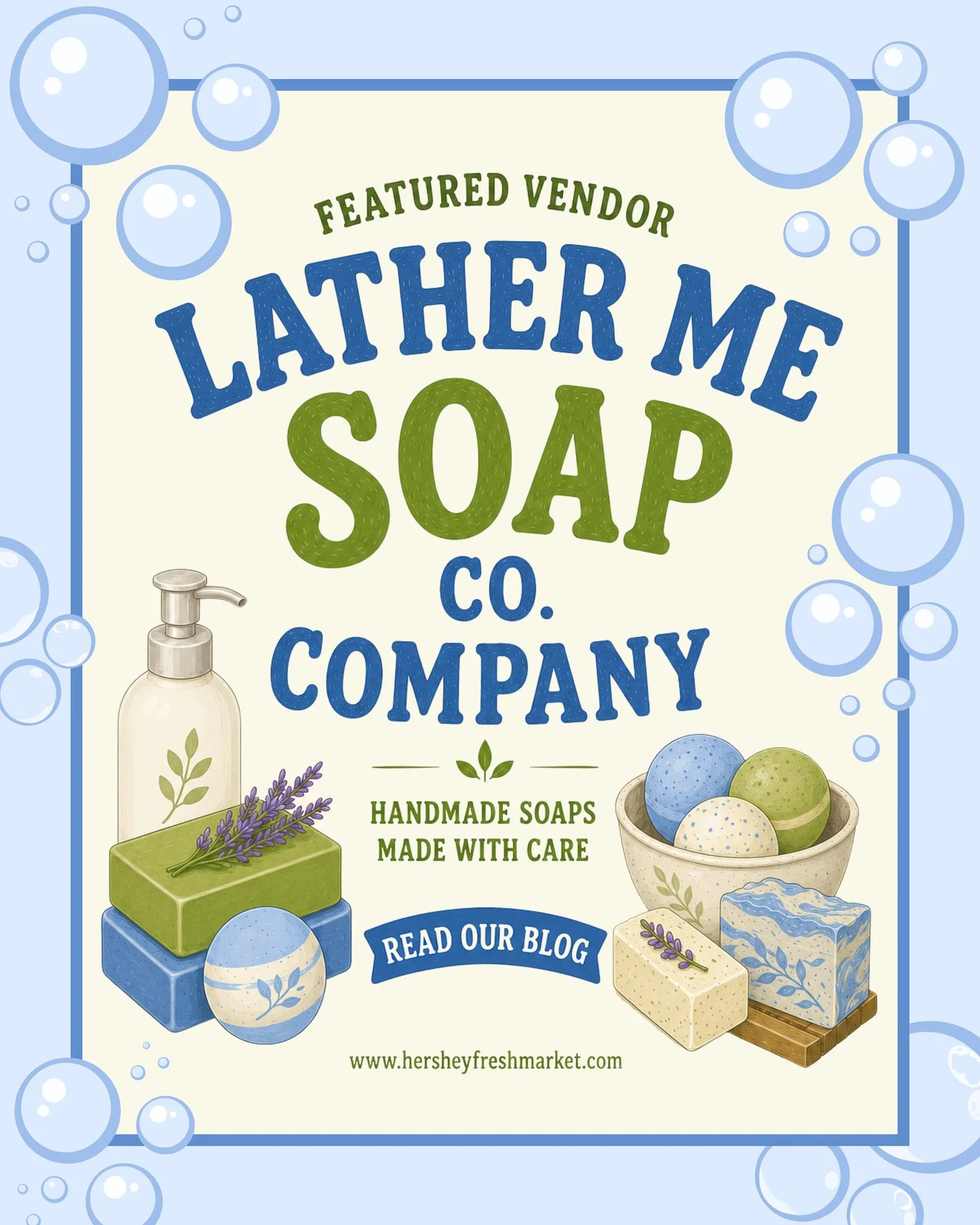 From a snowy slip to 70+ handcrafted soap bars &mdash; Dawn's story is one you don't want to miss. 🛁🫧 

Meet the maker behind Lather Me Soap Company, one of our beloved vendors here at Fresh Market at Hershey Towne Square!

Head to our blog to read