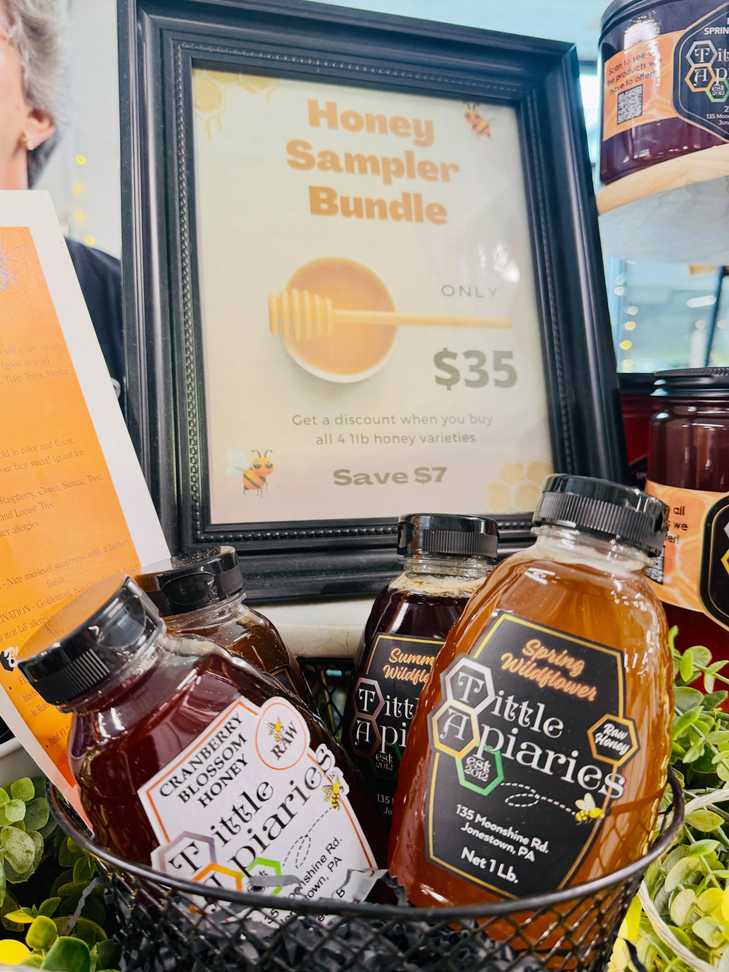 Hey, Fresh Market fans! Sweeten up your weekend with @tittleapiariesllc 🍯🐝 From Spring Wildflower to Cranberry Blossom, their raw honey varieties are pure gold, literally 💛

Can&rsquo;t decide on just one? Grab the Honey Sampler Bundle and try all