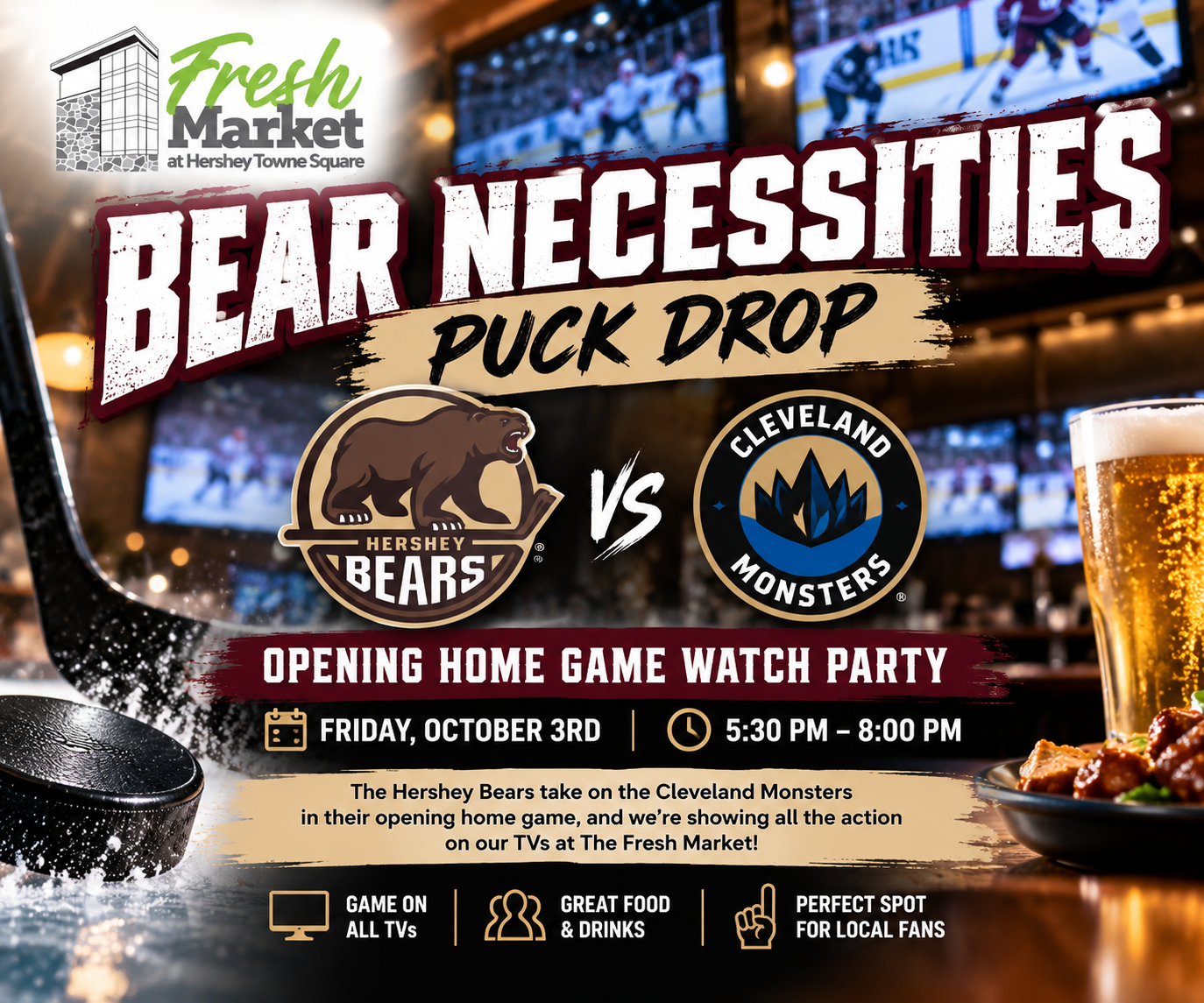 🏒 BEAR NECESSITIES PUCK DROP! 🏒