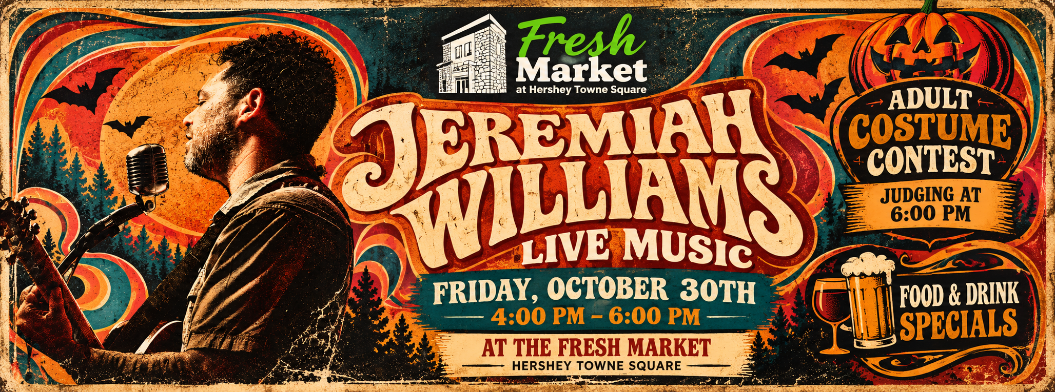 Live Music & Adult Costume Contest at Fresh Market 