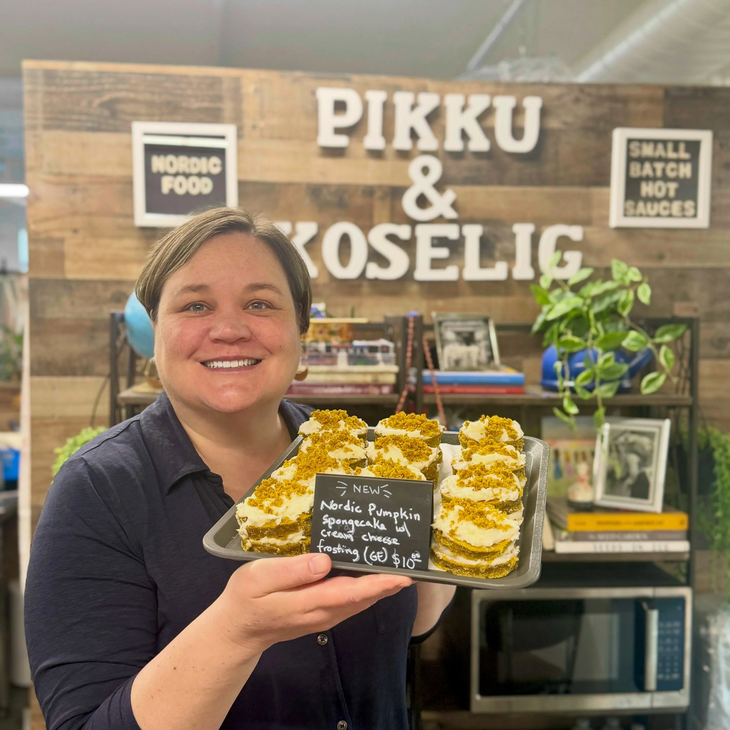 Fall just got a Nordic twist 🎃✨

Pikku &amp; Koselig is introducing something new: a Gluten Free Nordic Spiced Pumpkin Sponge Cake topped with silky cream cheese icing. Warm spices, a tender crumb, and that perfect autumn sweetness 🍂

Stop by their
