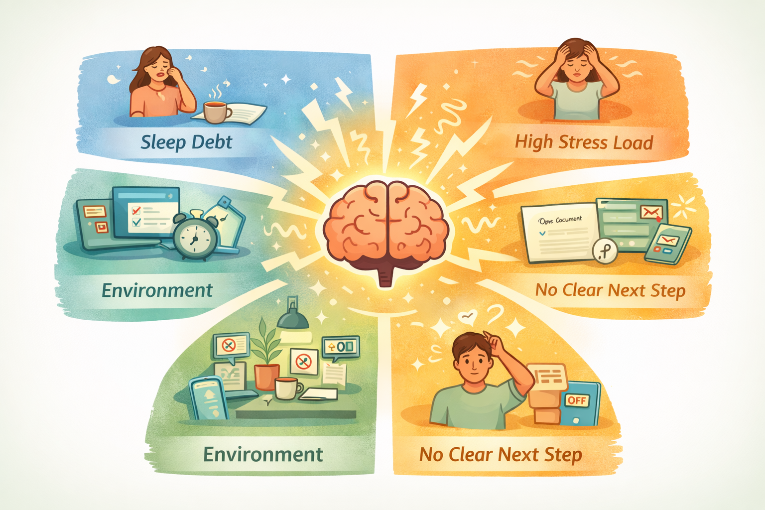 Focus Isn’t a Trait: The 5 Most Common Focus Blockers (and Small Fixes for Each)