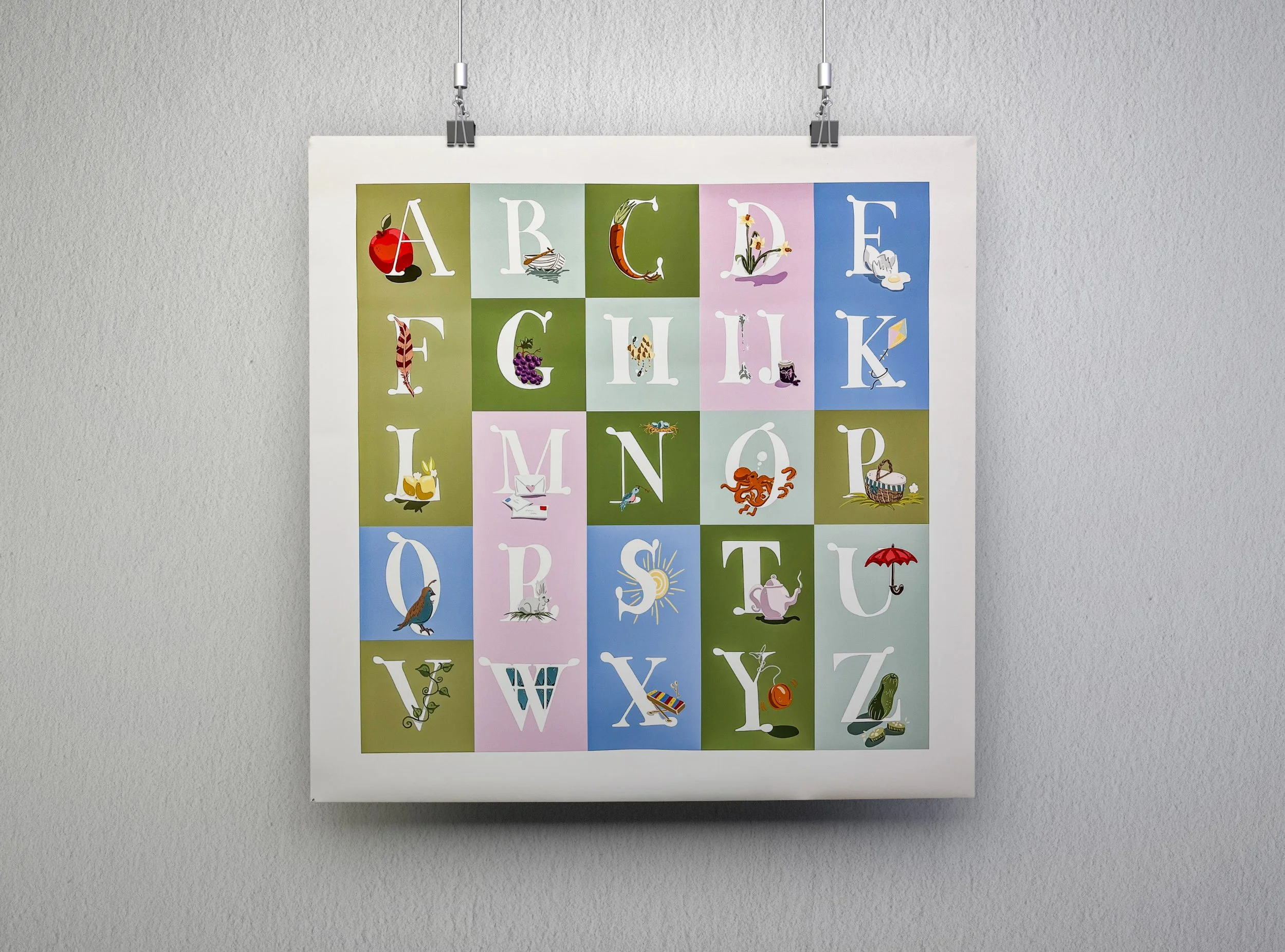 Illustrated Alphabet Poster