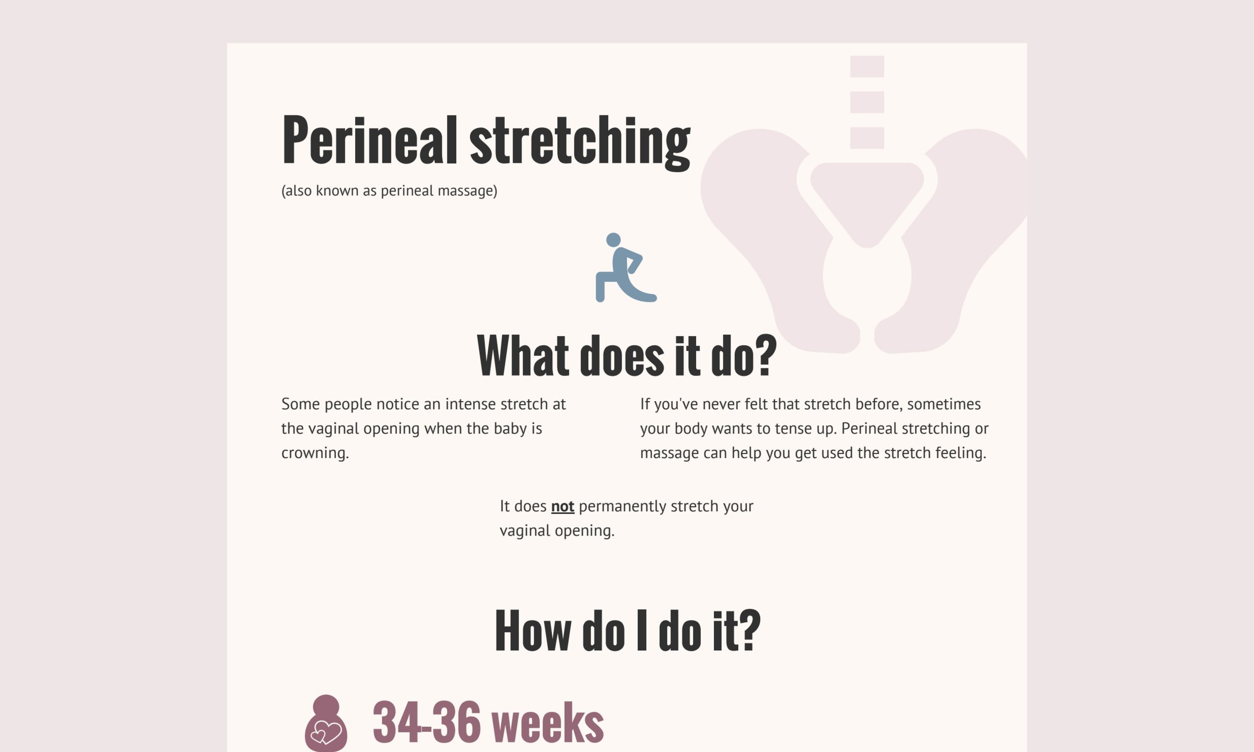 Perineal Stretching