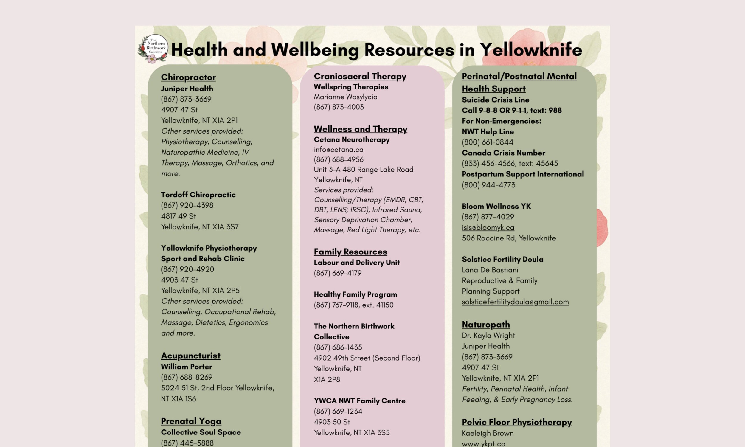 Yellowknife Health Resources