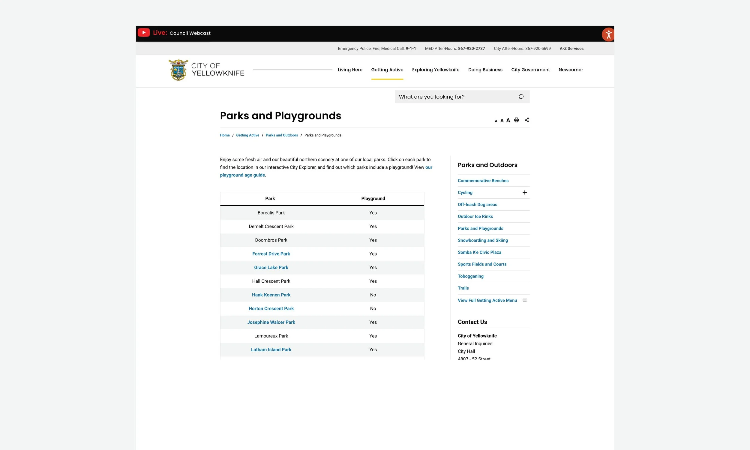 Explore Yellowknife Public Playgrounds