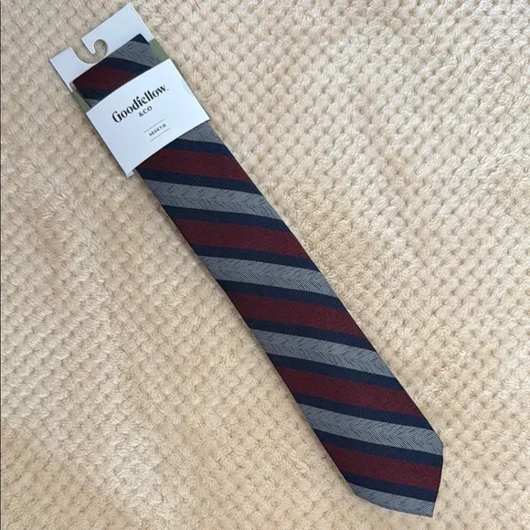 Goodfellow Red and Blue Striped Tie