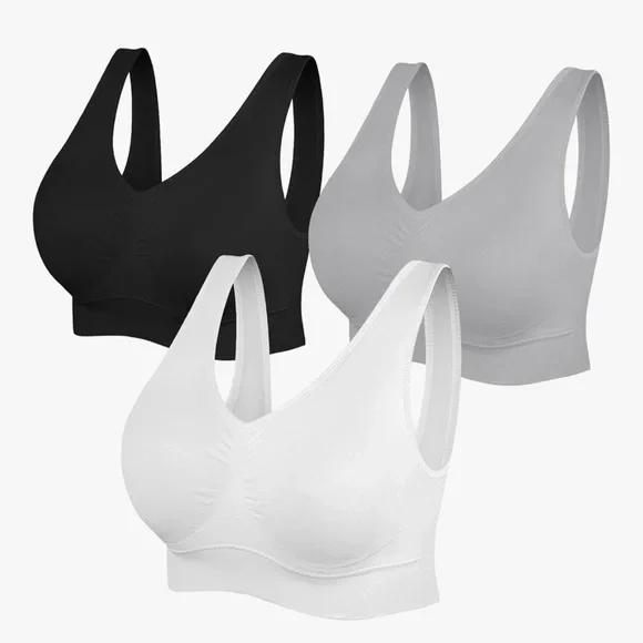 Ultimate Comfort Sports Bra Trio (LARGE)