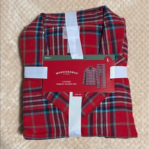 Wondershop Red Plaid Pajama Set