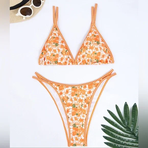 Orange Blossom Bikini Set (SMALL)