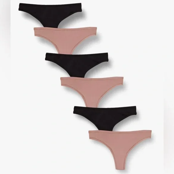 6 Piece Black and Nude Underwear Pack (LARGE)